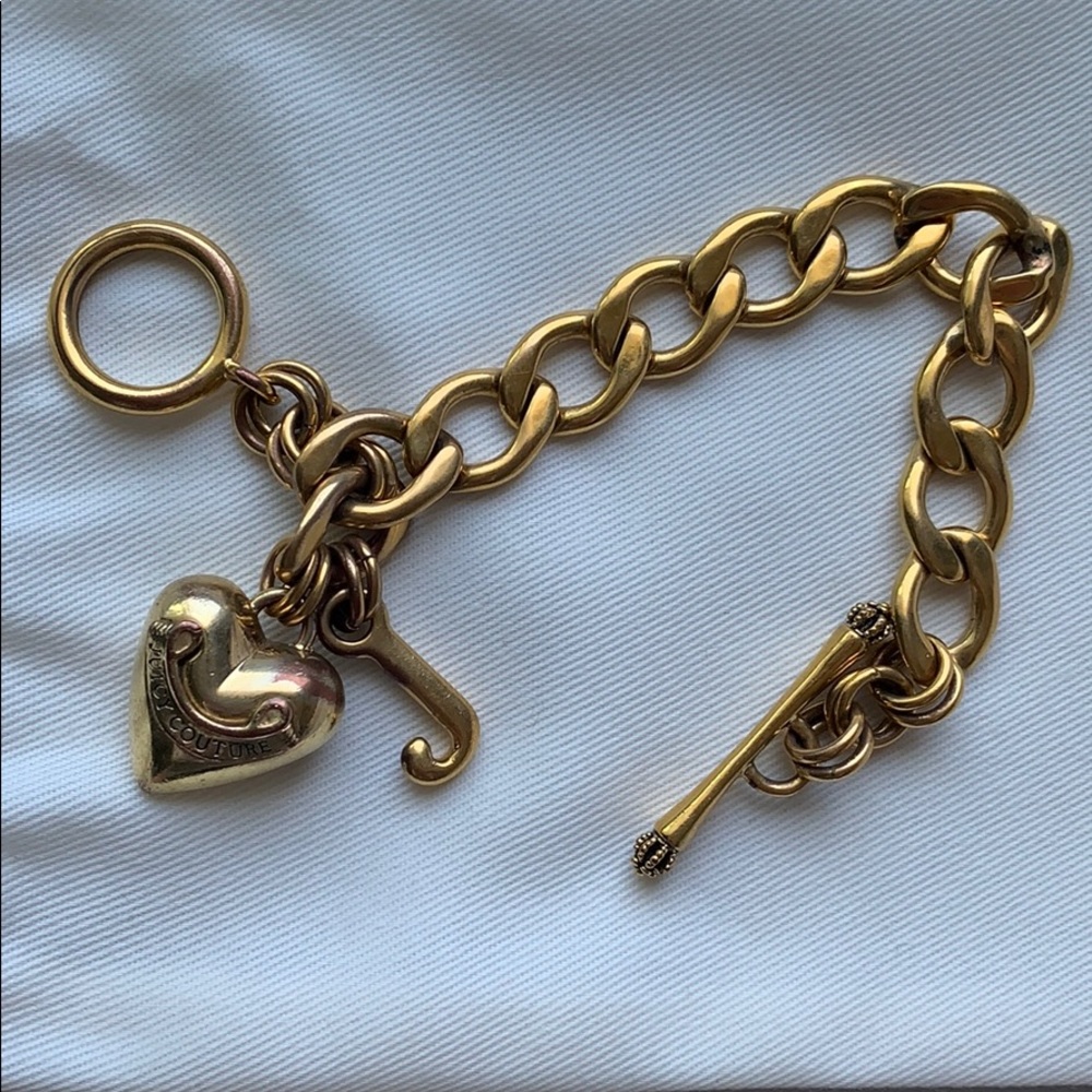 Vintage Juicy Couture Gold tone chain Bracelet